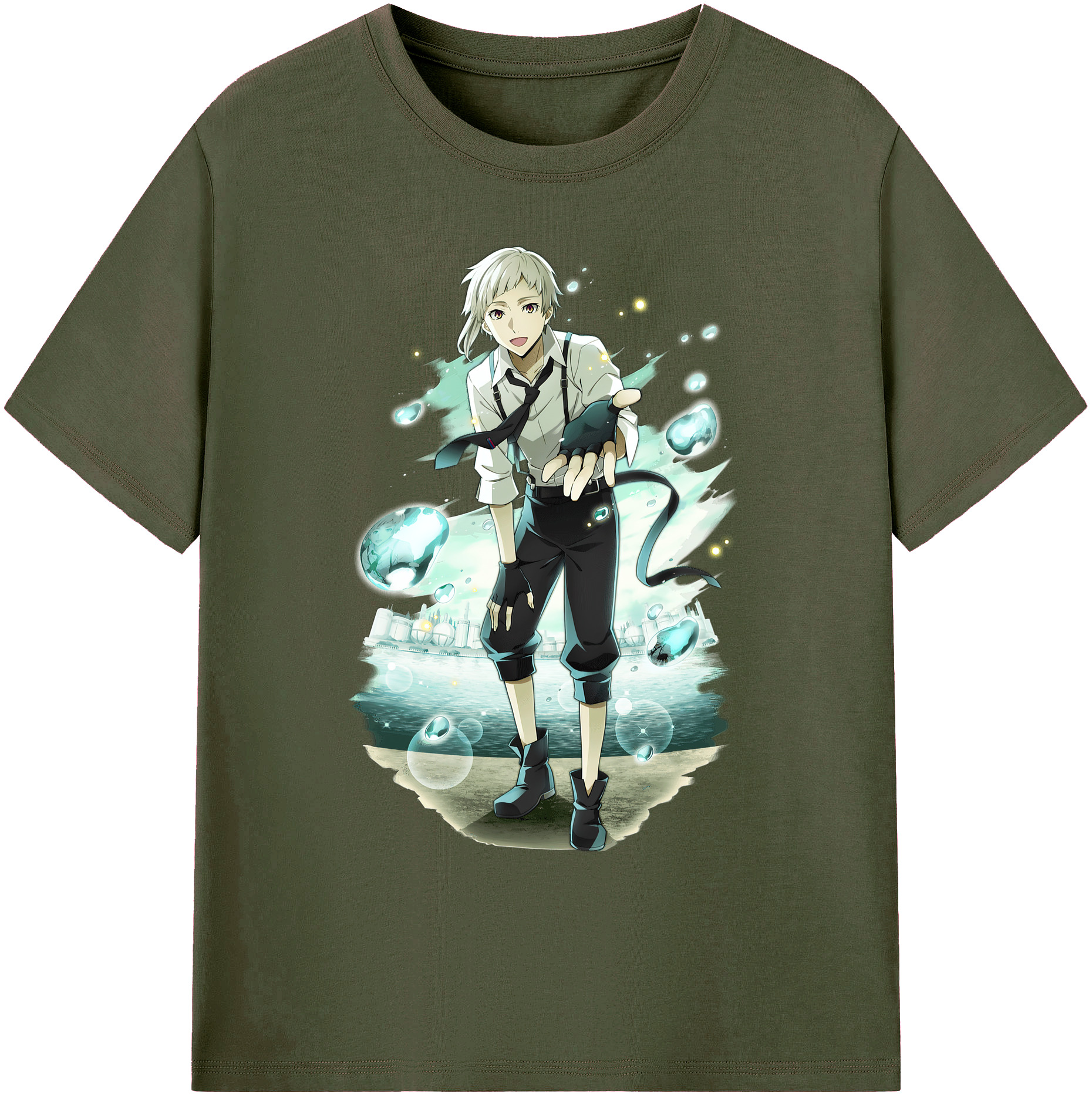 （画像用） 文豪ストレイドッグス Bungo Stray Dogs 綿100％ メンズ半袖Tシャツ｜肌触りやわらか＆通気性